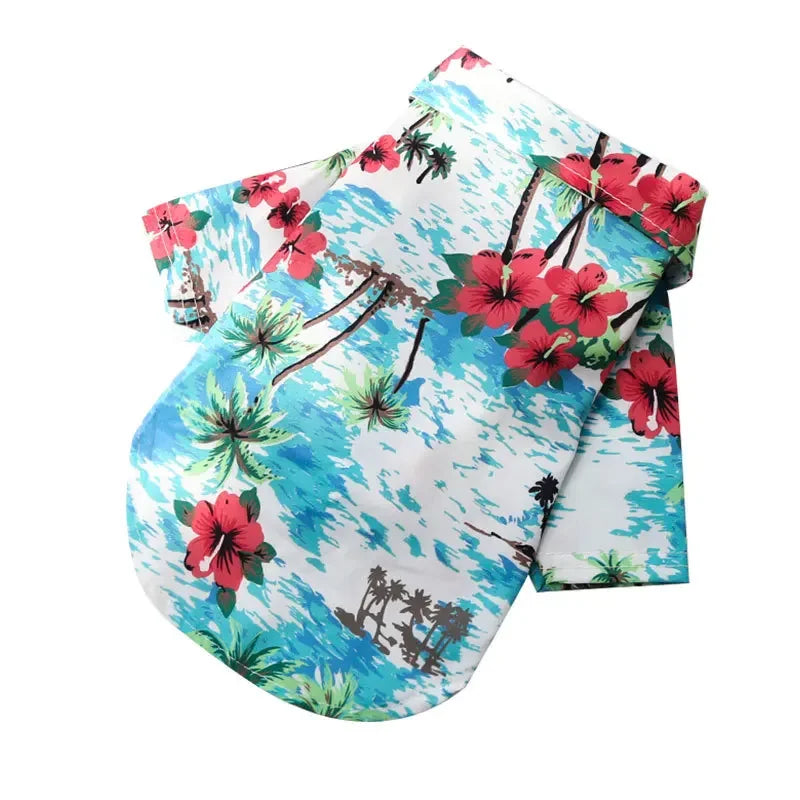 Hawaiian Style Pet Dog Clothe Summer Sandbeach Dog Shirts for Small Medium Dogs Puppy Cat Clothing Ropa Perro Pug French Bulldog