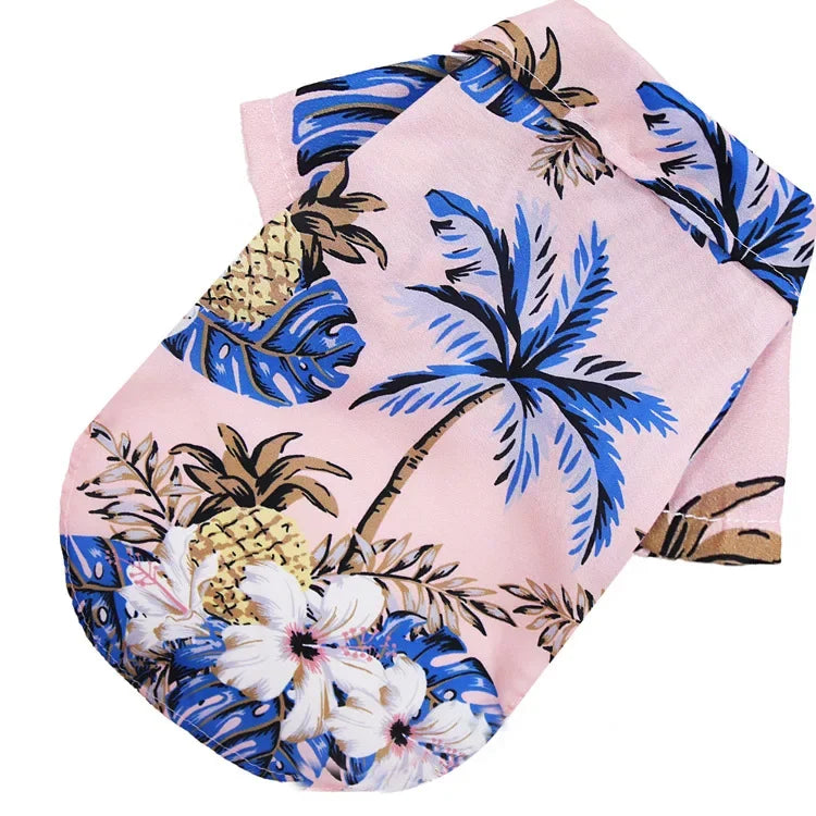 Hawaiian Style Pet Dog Clothe Summer Sandbeach Dog Shirts for Small Medium Dogs Puppy Cat Clothing Ropa Perro Pug French Bulldog