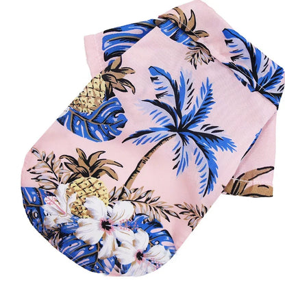 Hawaiian Style Pet Dog Clothe Summer Sandbeach Dog Shirts for Small Medium Dogs Puppy Cat Clothing Ropa Perro Pug French Bulldog