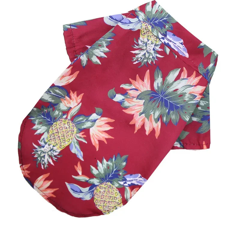 Hawaiian Style Pet Dog Clothe Summer Sandbeach Dog Shirts for Small Medium Dogs Puppy Cat Clothing Ropa Perro Pug French Bulldog
